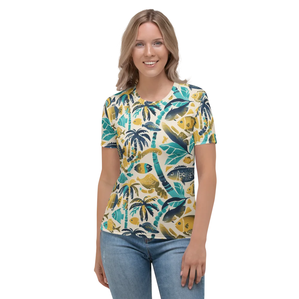 Palmwater on Women's Crew Neck T-Shirt — Front