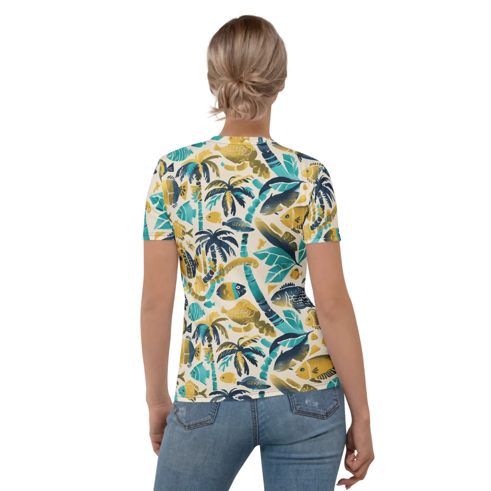 Palmwater on Women's Crew Neck T-Shirt — Back