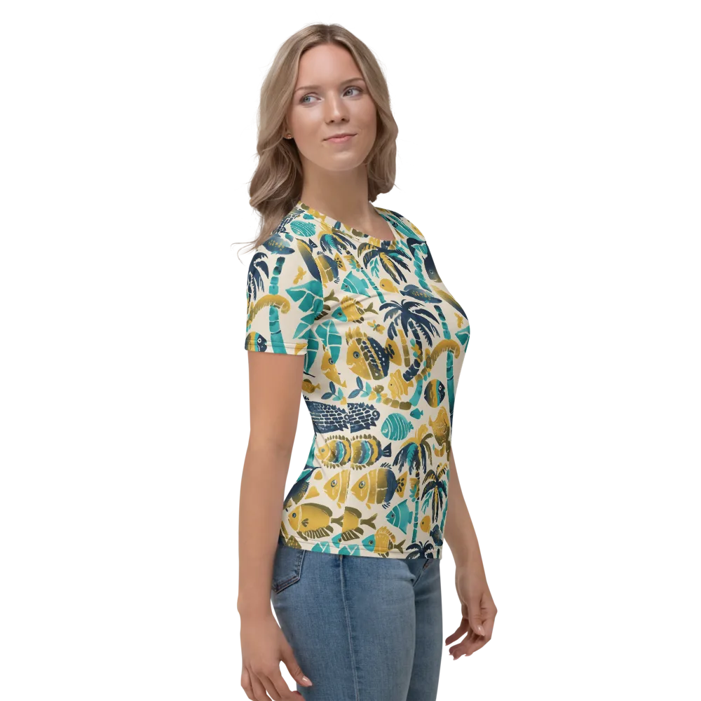 Palmwater on Women's Crew Neck T-Shirt — Right