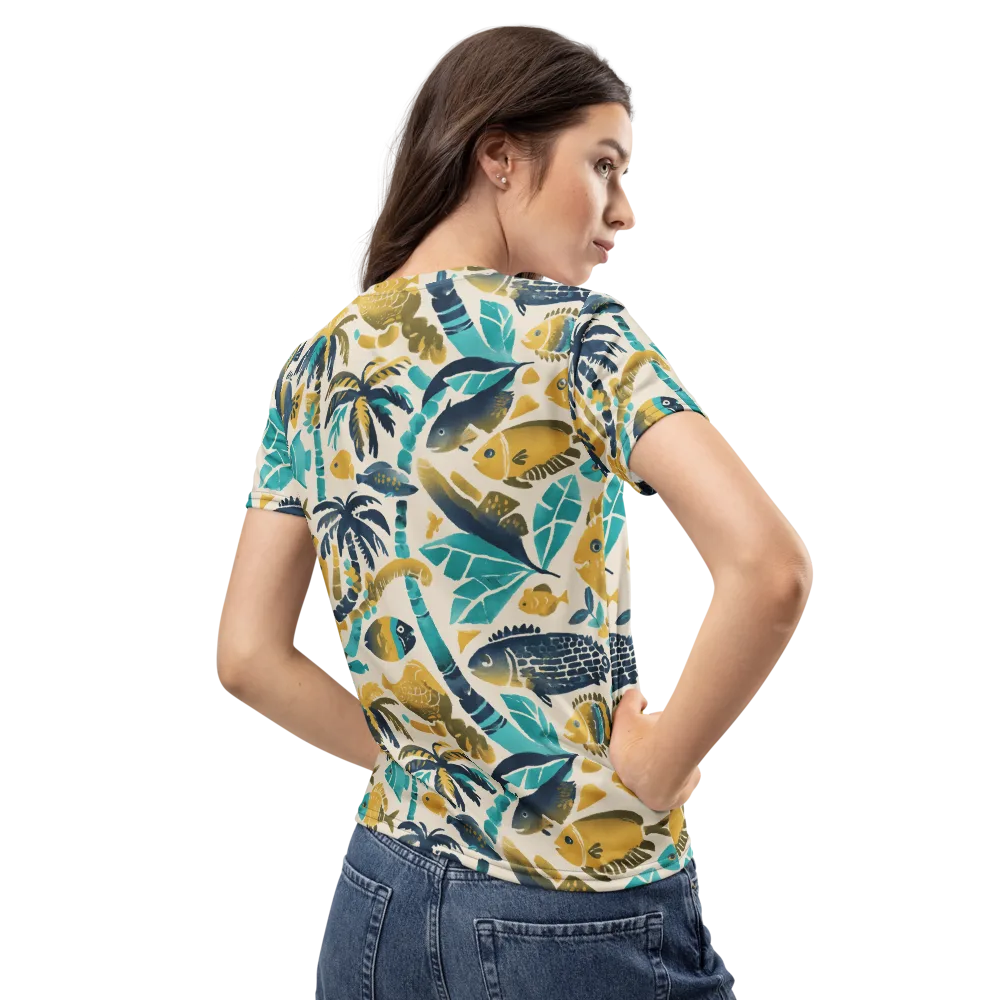 Palmwater on Women's Crew Neck T-Shirt — Back