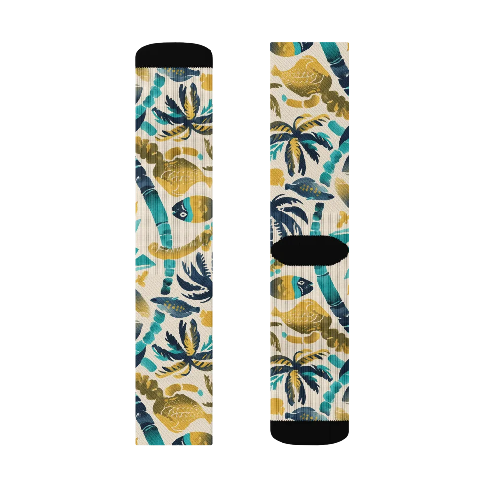 Palmwater on Socks — Left Sock