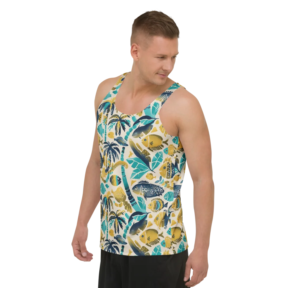 Palmwater on Men's Tank Top — Left Front