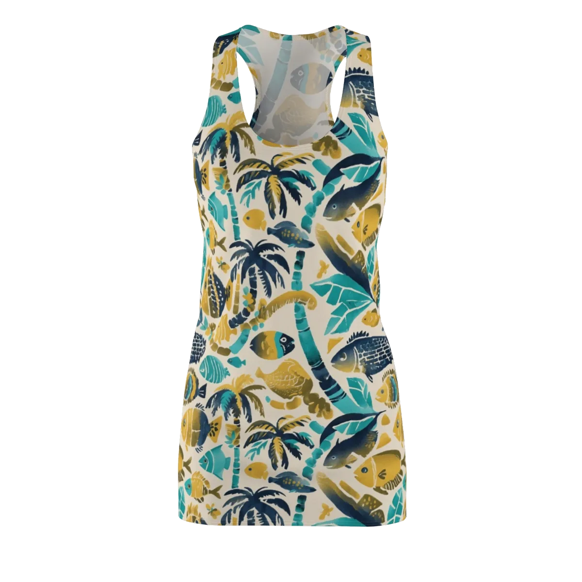 Palmwater on Racerback Dress — Front