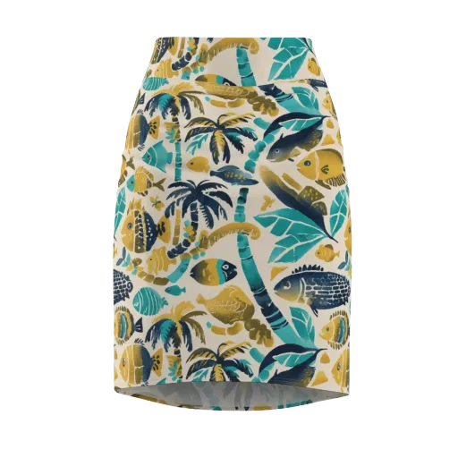 Palmwater on a Pencil Skirt