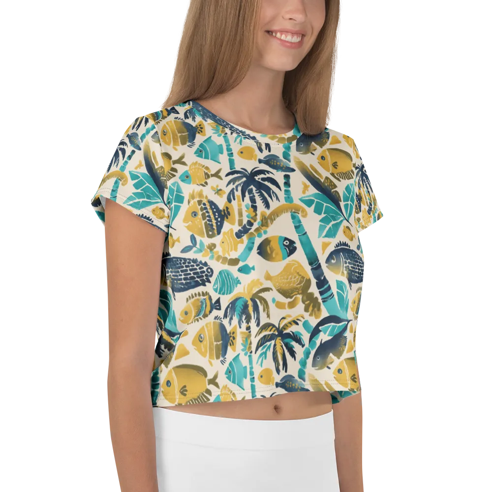 Palmwater on Crop Tee — Right