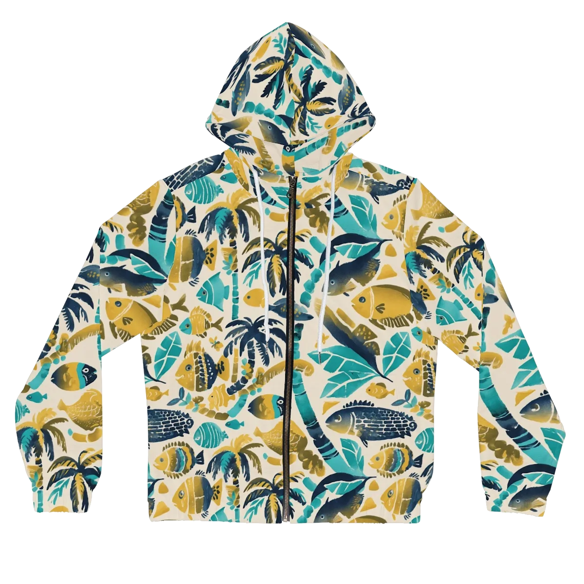 Palmwater on Women's Full-Zip Hoodie — Front
