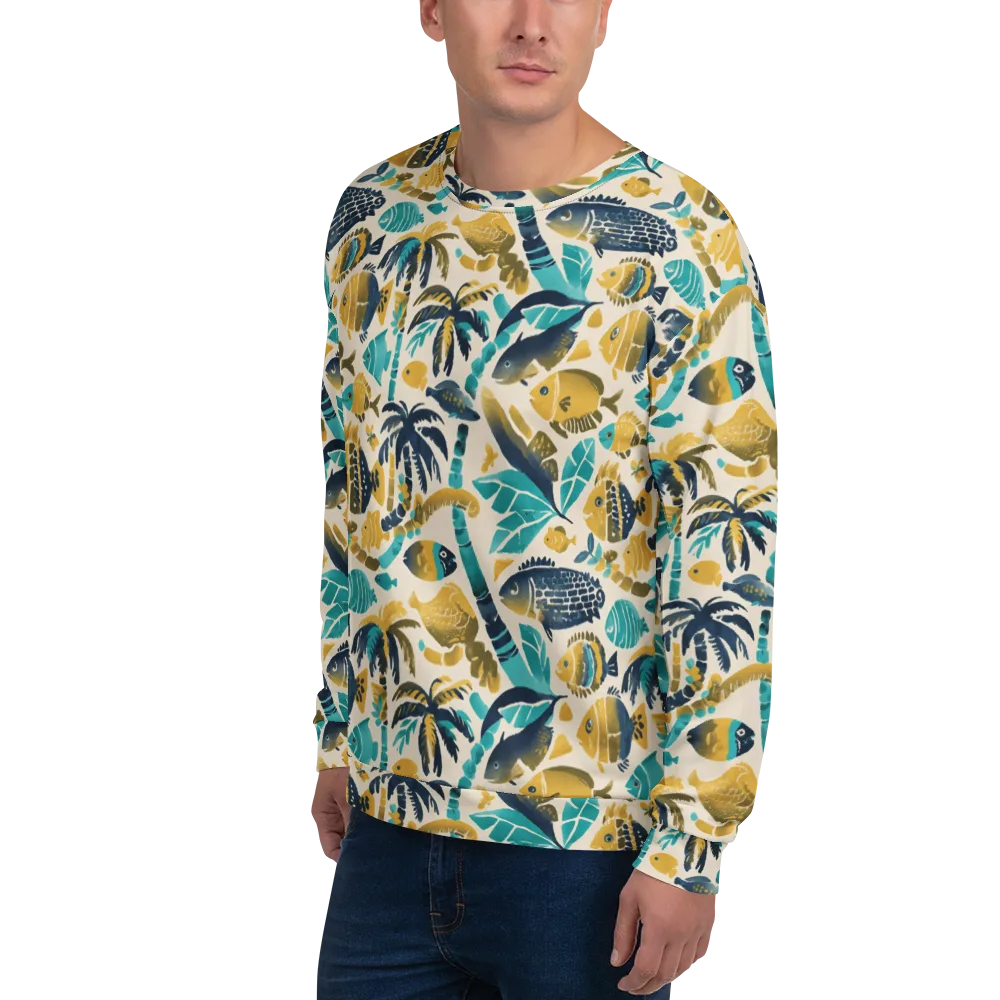Palmwater on Sweatshirt — Left Front