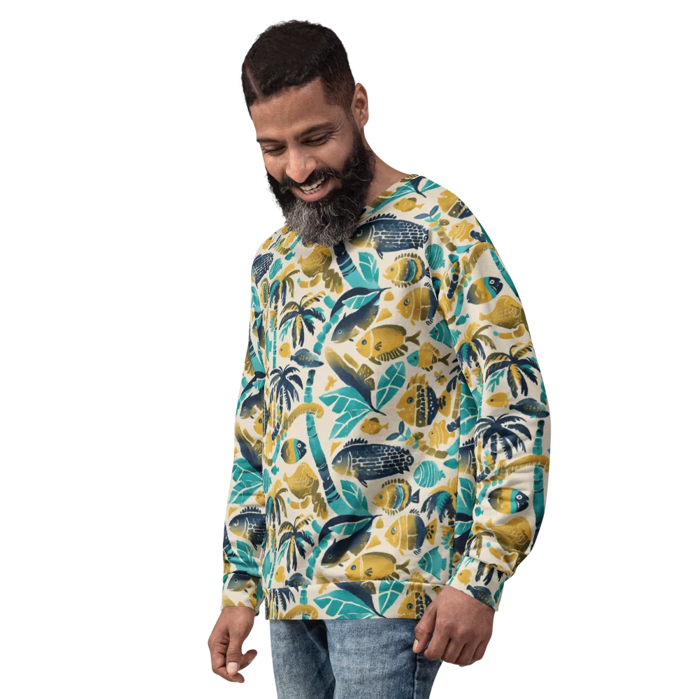 Palmwater on Sweatshirt — Left Front