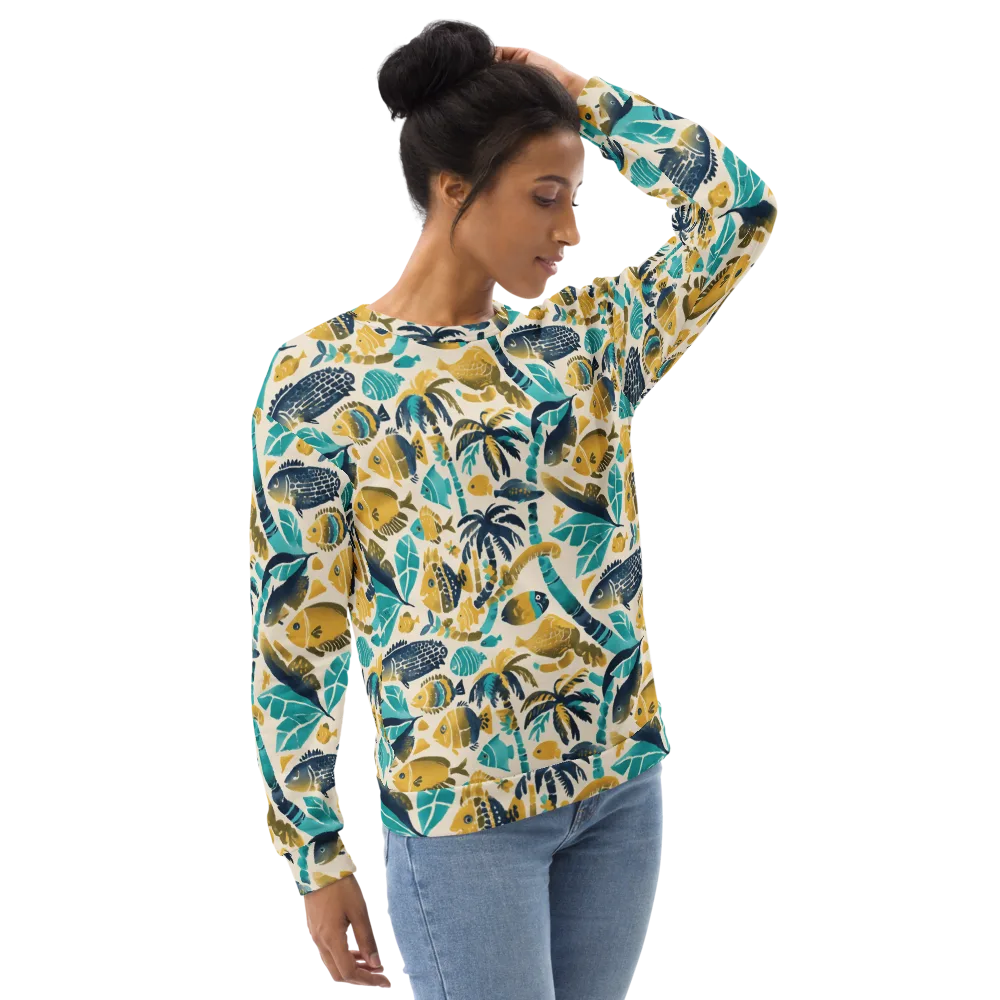 Palmwater on Sweatshirt — Right Front