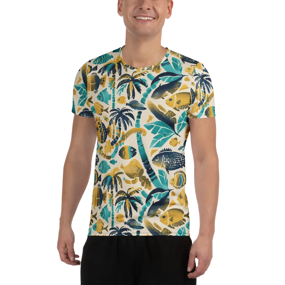 Palmwater on Men's Athletic T-Shirt — Front