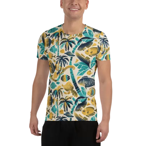 Palmwater on a Men's Athletic T-Shirt
