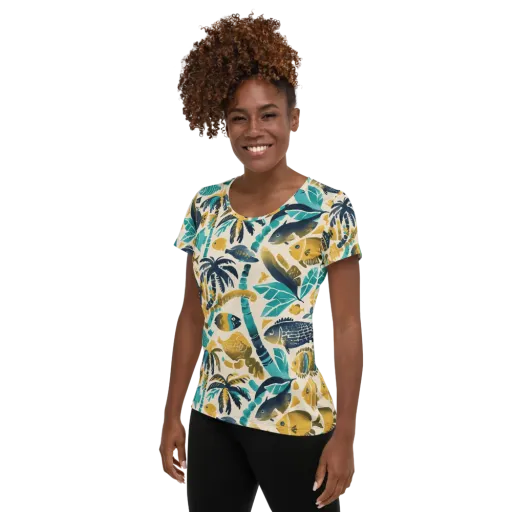 Palmwater on a Women's Athletic T-Shirt