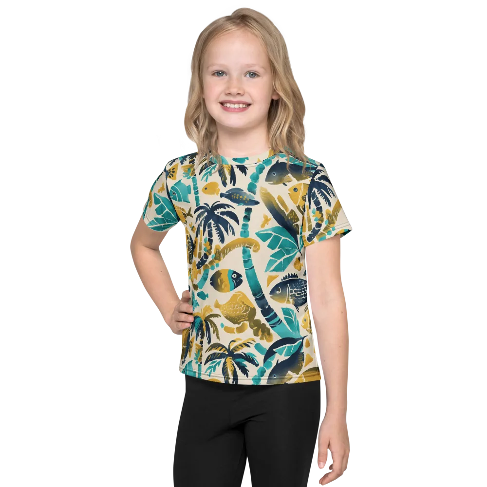 Palmwater on Kids Crew Neck T-Shirt — Front