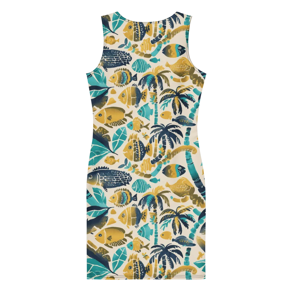 Palmwater on Bodycon Dress — Back