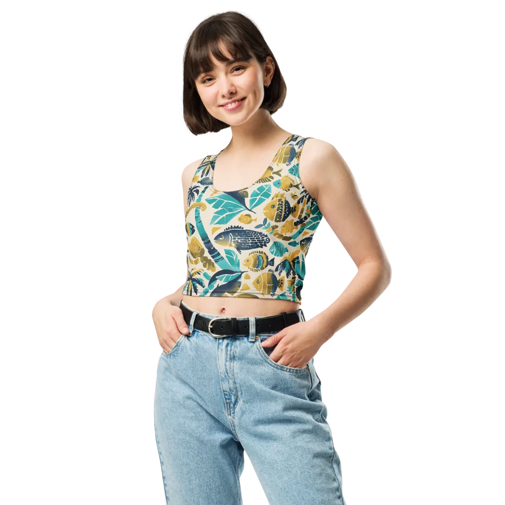 Palmwater on Crop Top — Front