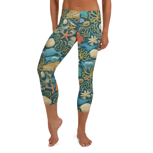 Tidepool Tapestry on a Capri Leggings