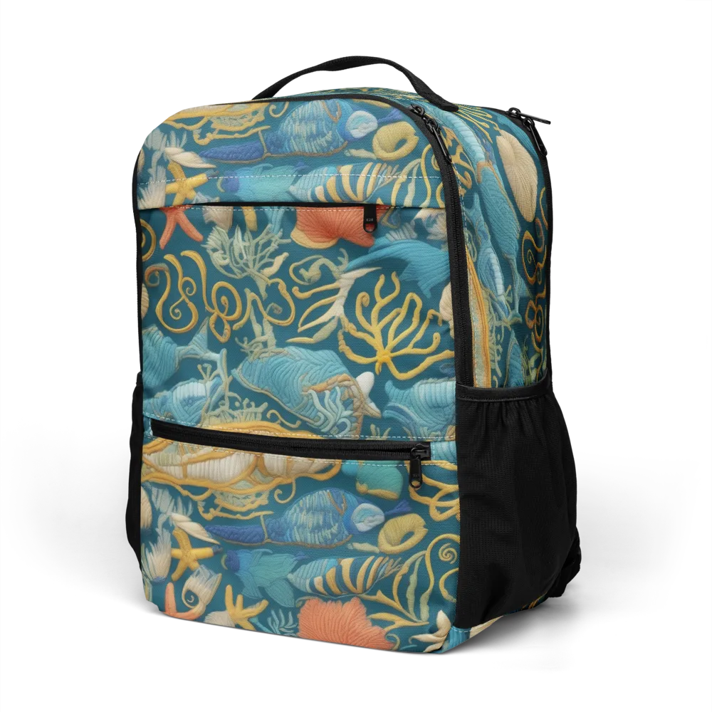 Tidepool Tapestry on Utility Backpack — Left Front