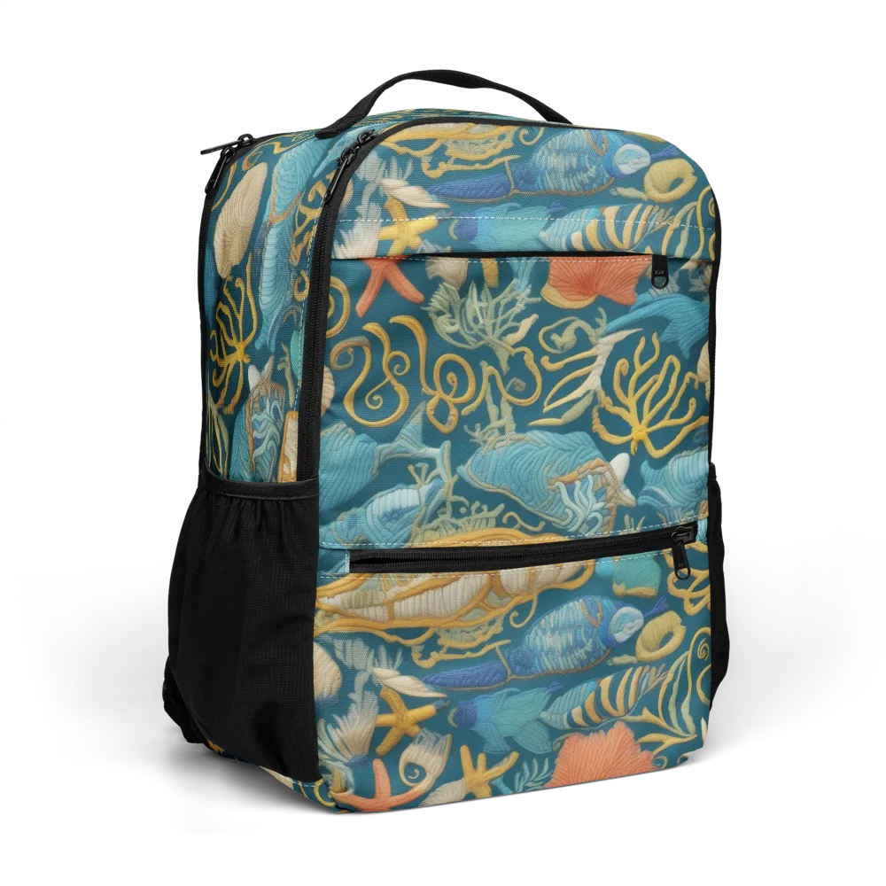 Tidepool Tapestry on Utility Backpack — Right Front