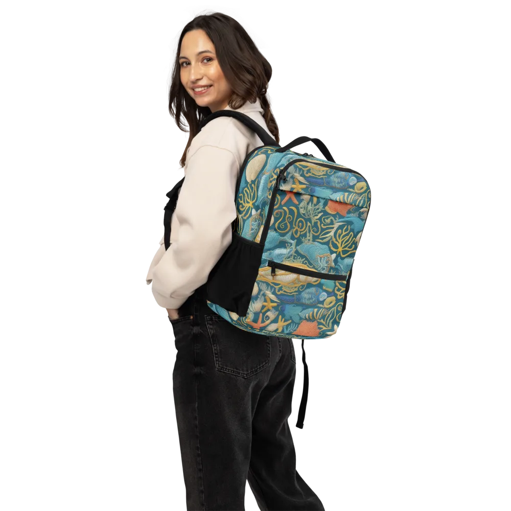 Tidepool Tapestry on Utility Backpack — Back