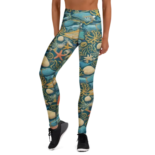Tidepool Tapestry on a Yoga Leggings