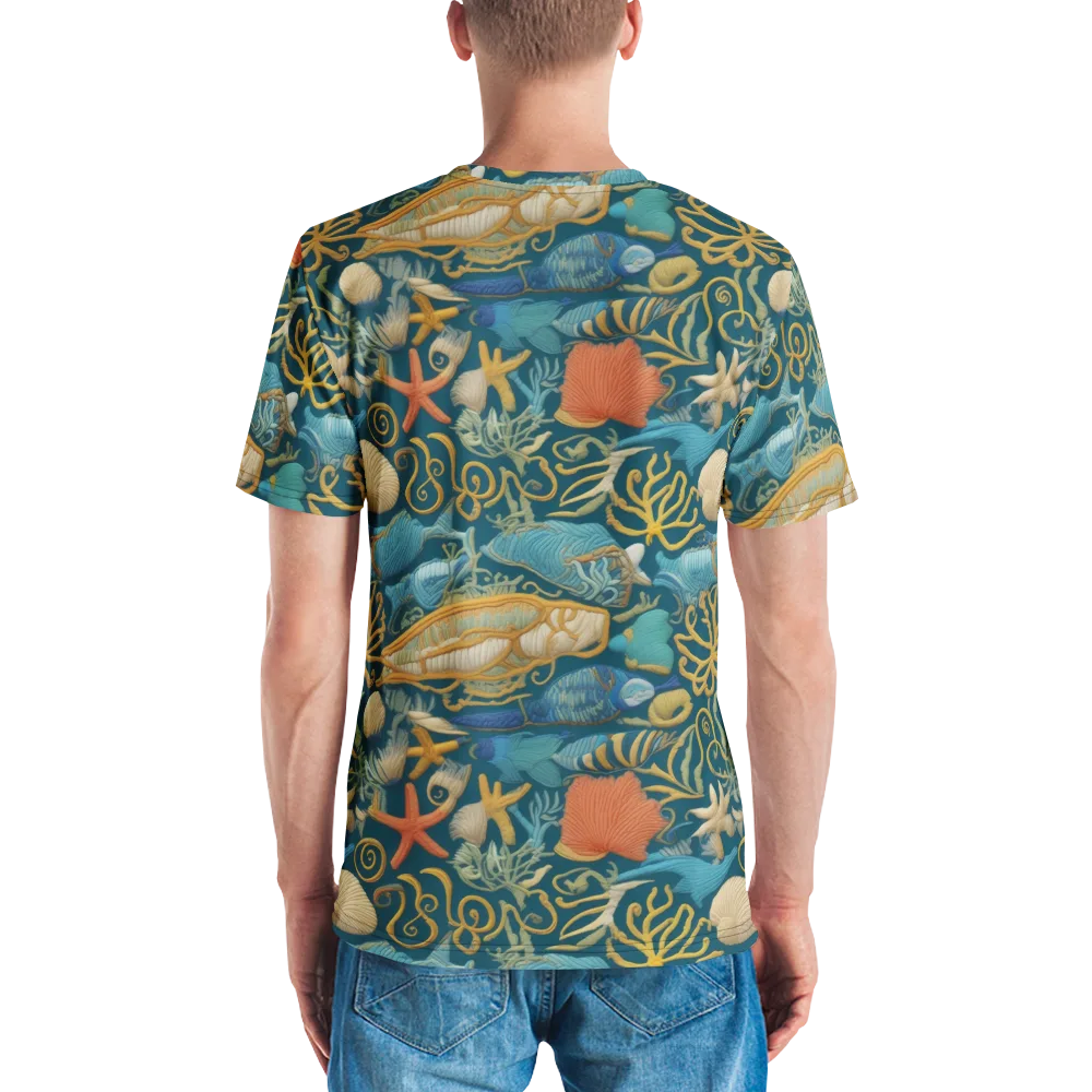 Tidepool Tapestry on Men's Crew Neck T-Shirt — Back