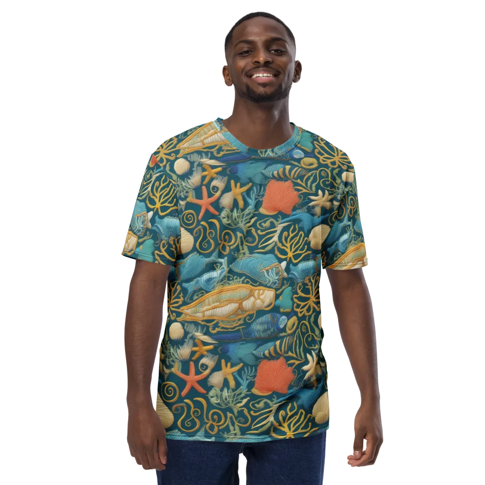 Tidepool Tapestry on Men's Crew Neck T-Shirt — Front