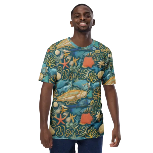 Tidepool Tapestry on a Men's Crew Neck T-Shirt