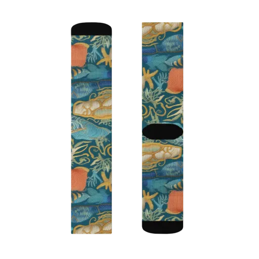 Tidepool Tapestry on a Socks
