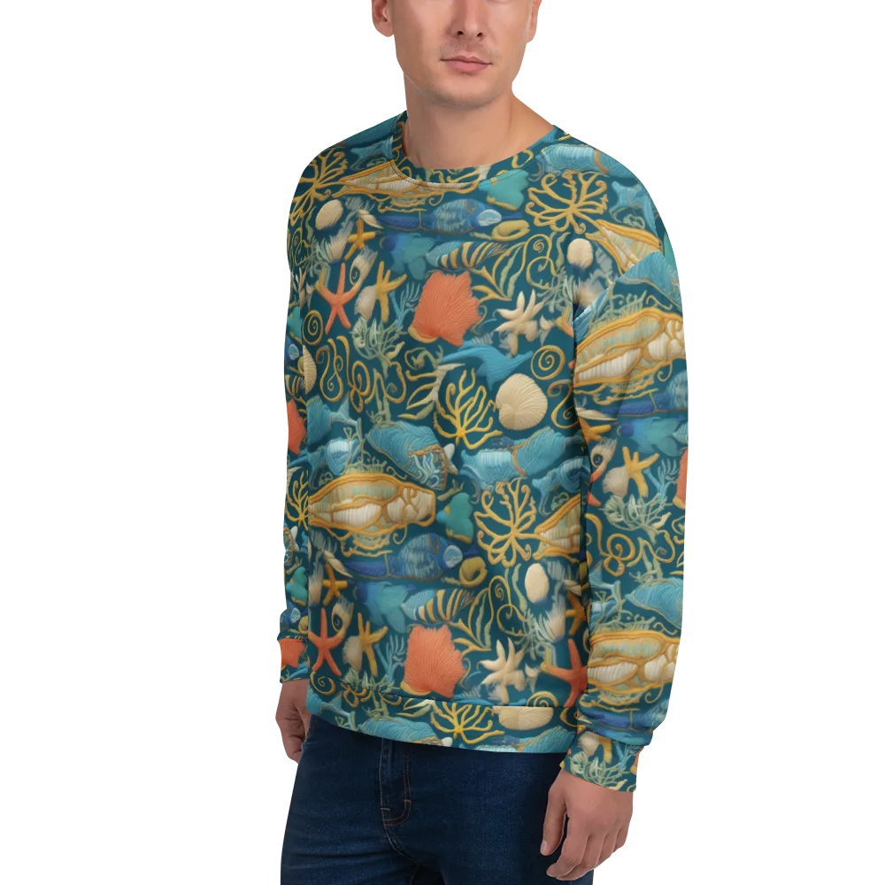 Tidepool Tapestry on Sweatshirt — Left Front