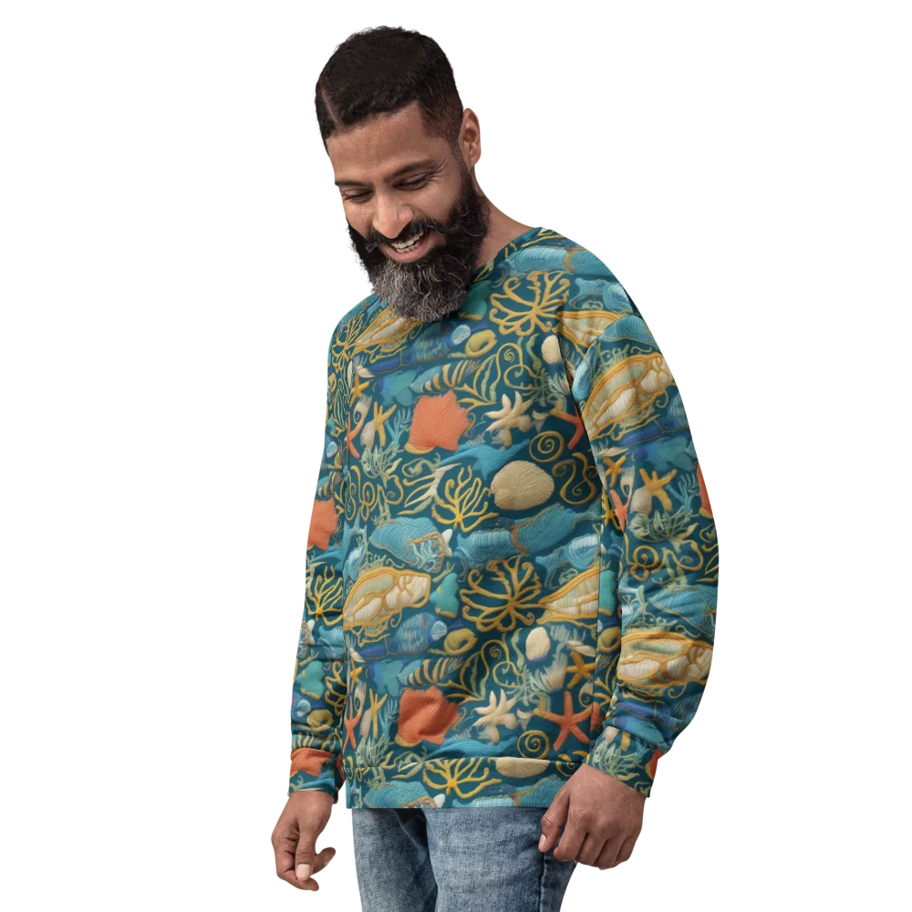 Tidepool Tapestry on Sweatshirt — Left Front