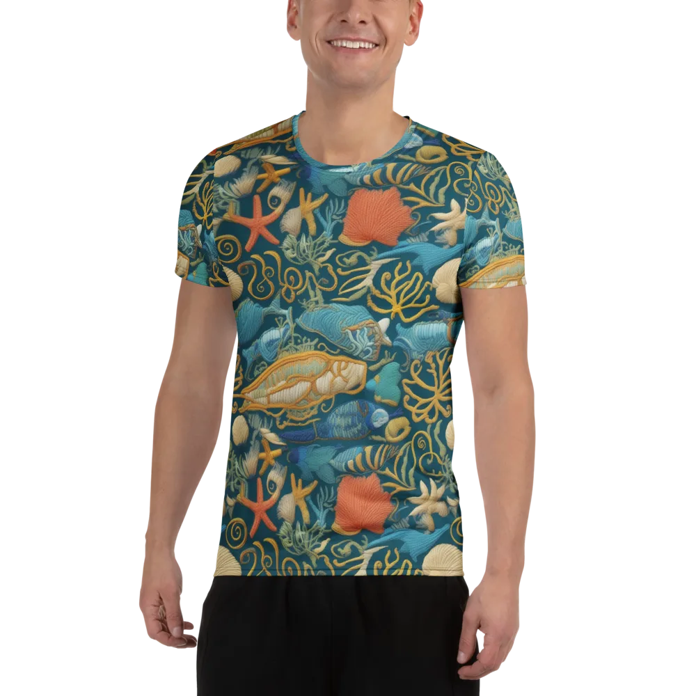 Tidepool Tapestry on Men's Athletic T-Shirt — Front
