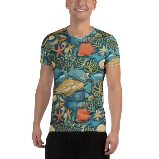 Tidepool Tapestry on a Men's Athletic T-Shirt