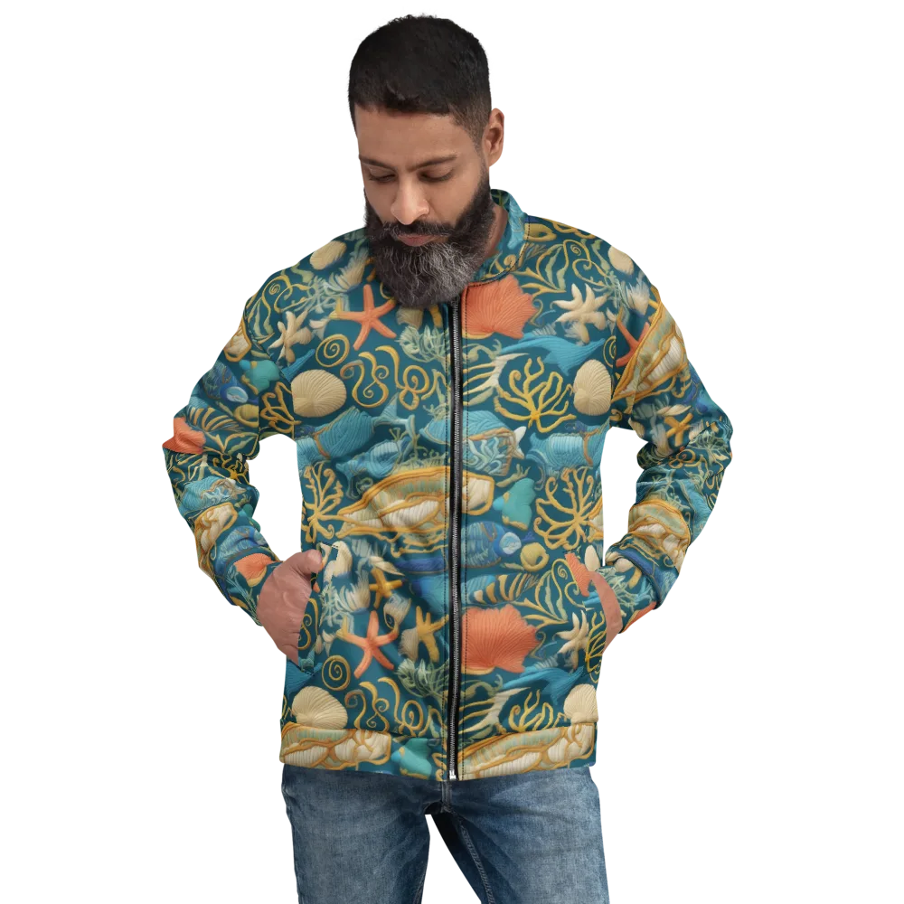 Tidepool Tapestry on Bomber Jacket — Front