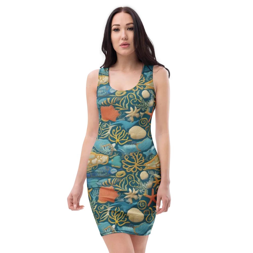Tidepool Tapestry on Bodycon Dress — Front