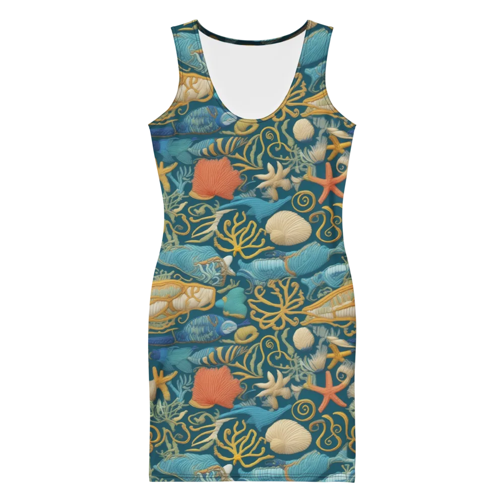 Tidepool Tapestry on Bodycon Dress — Front