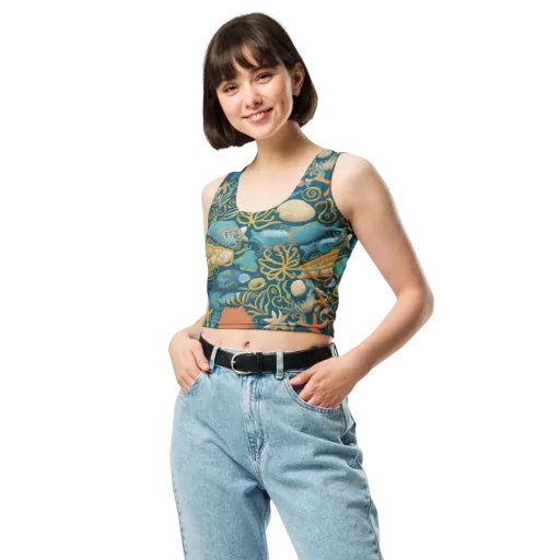 Tidepool Tapestry on a Crop Top