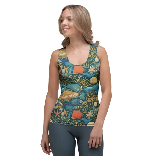 Tidepool Tapestry on a Women's Tank Top