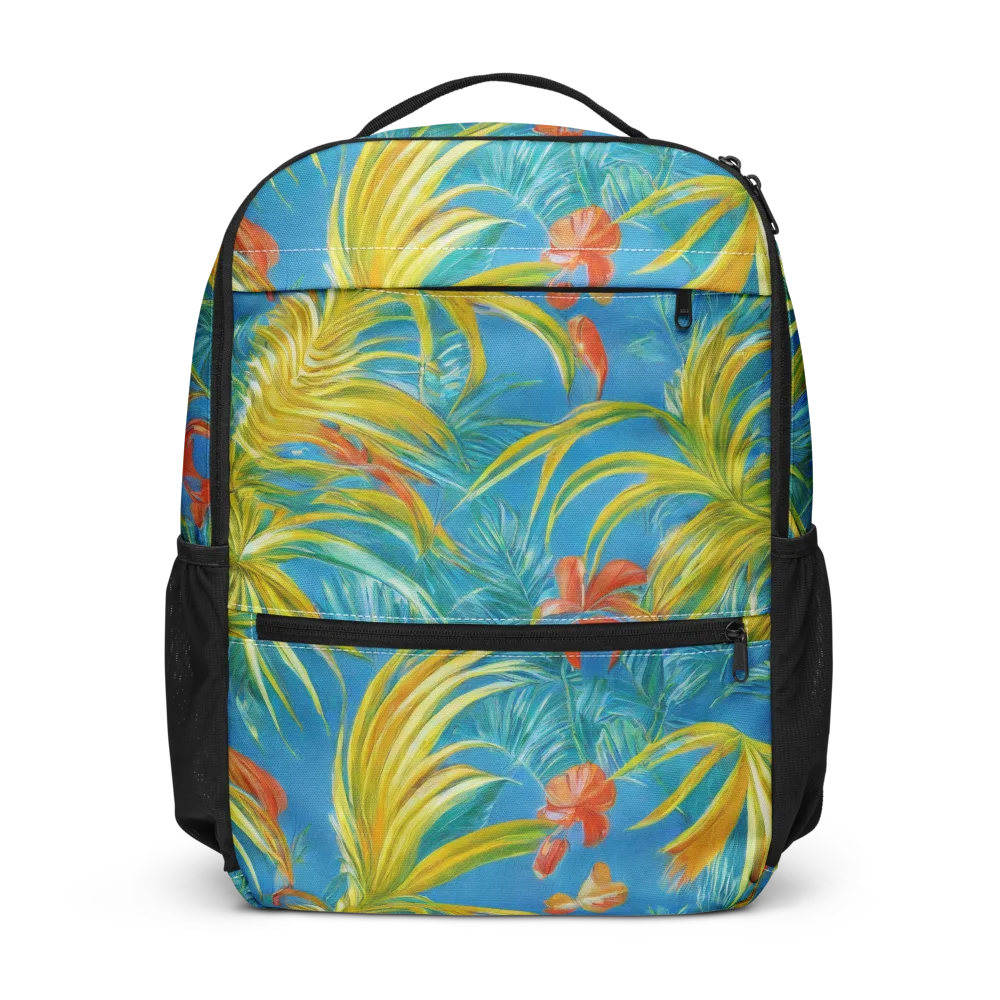 Azure Palm Reverie on Utility Backpack — Front