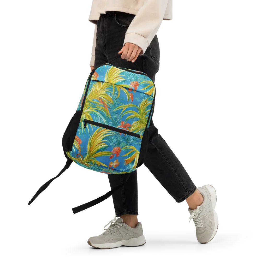 Azure Palm Reverie on Utility Backpack — Front
