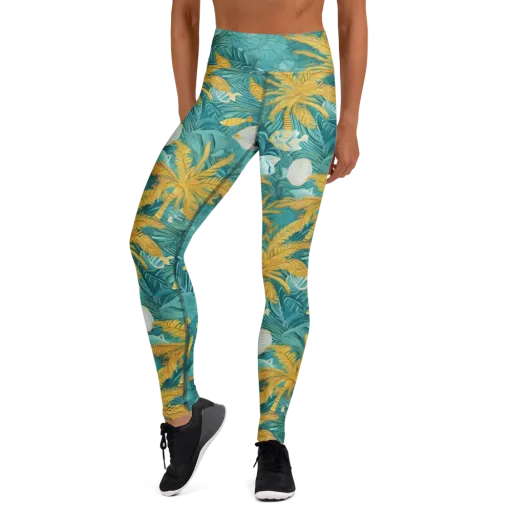 Golden Lagoon on a Yoga Leggings