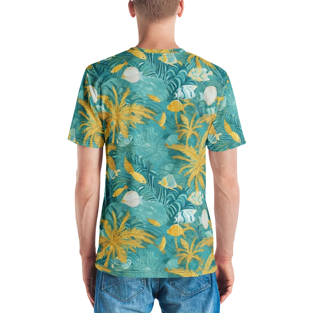 Golden Lagoon on Men's Crew Neck T-Shirt — Back