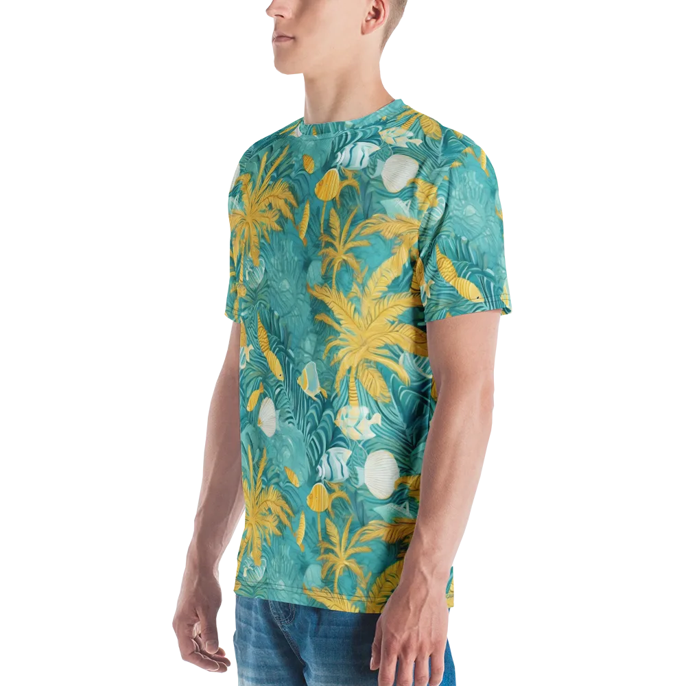 Golden Lagoon on Men's Crew Neck T-Shirt — Left