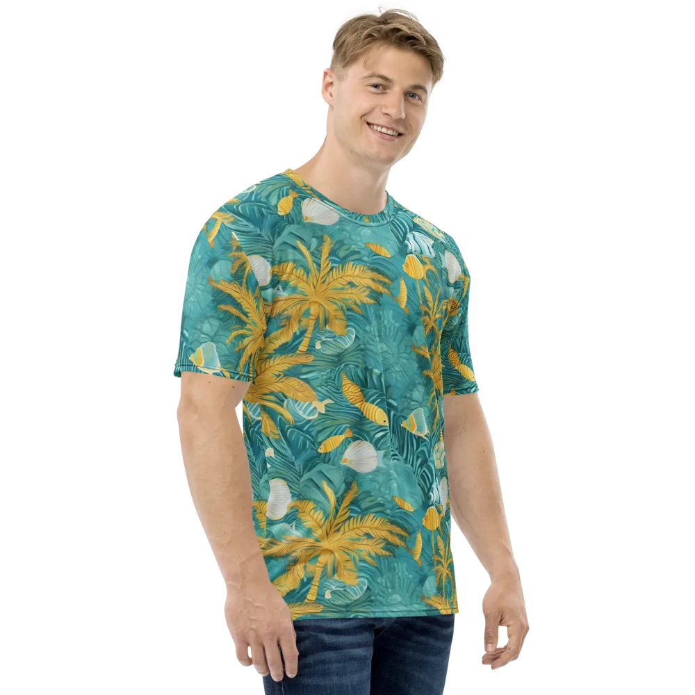Golden Lagoon on Men's Crew Neck T-Shirt — Right