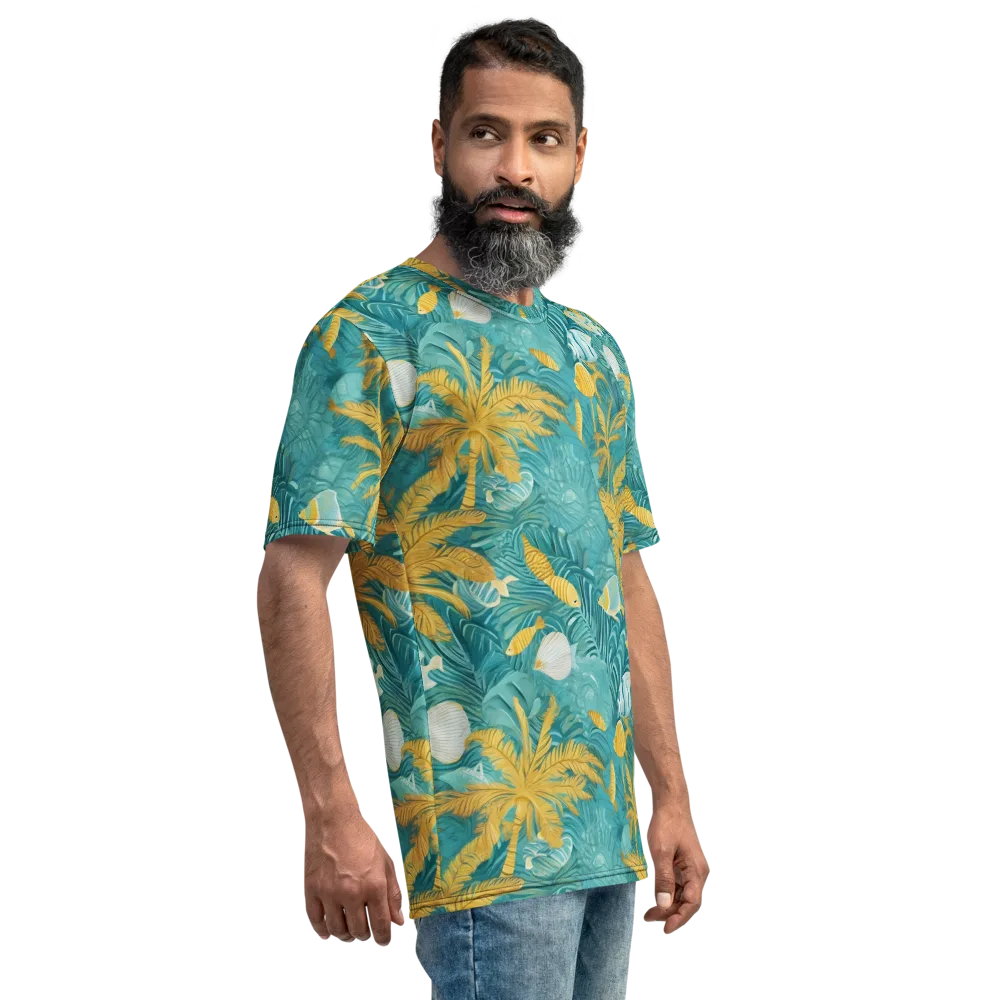 Golden Lagoon on Men's Crew Neck T-Shirt — Right
