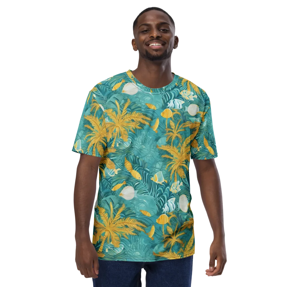 Golden Lagoon on Men's Crew Neck T-Shirt — Front
