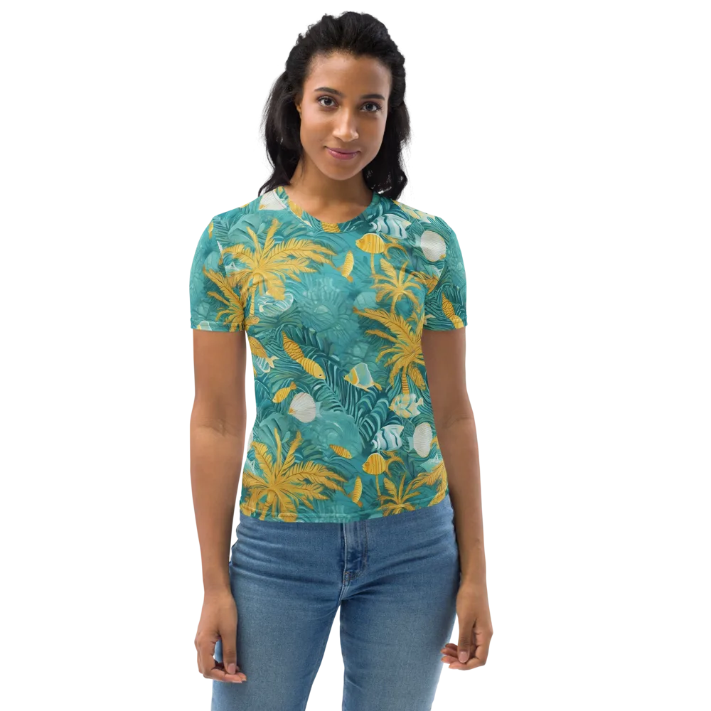 Golden Lagoon on Women's Crew Neck T-Shirt — Front