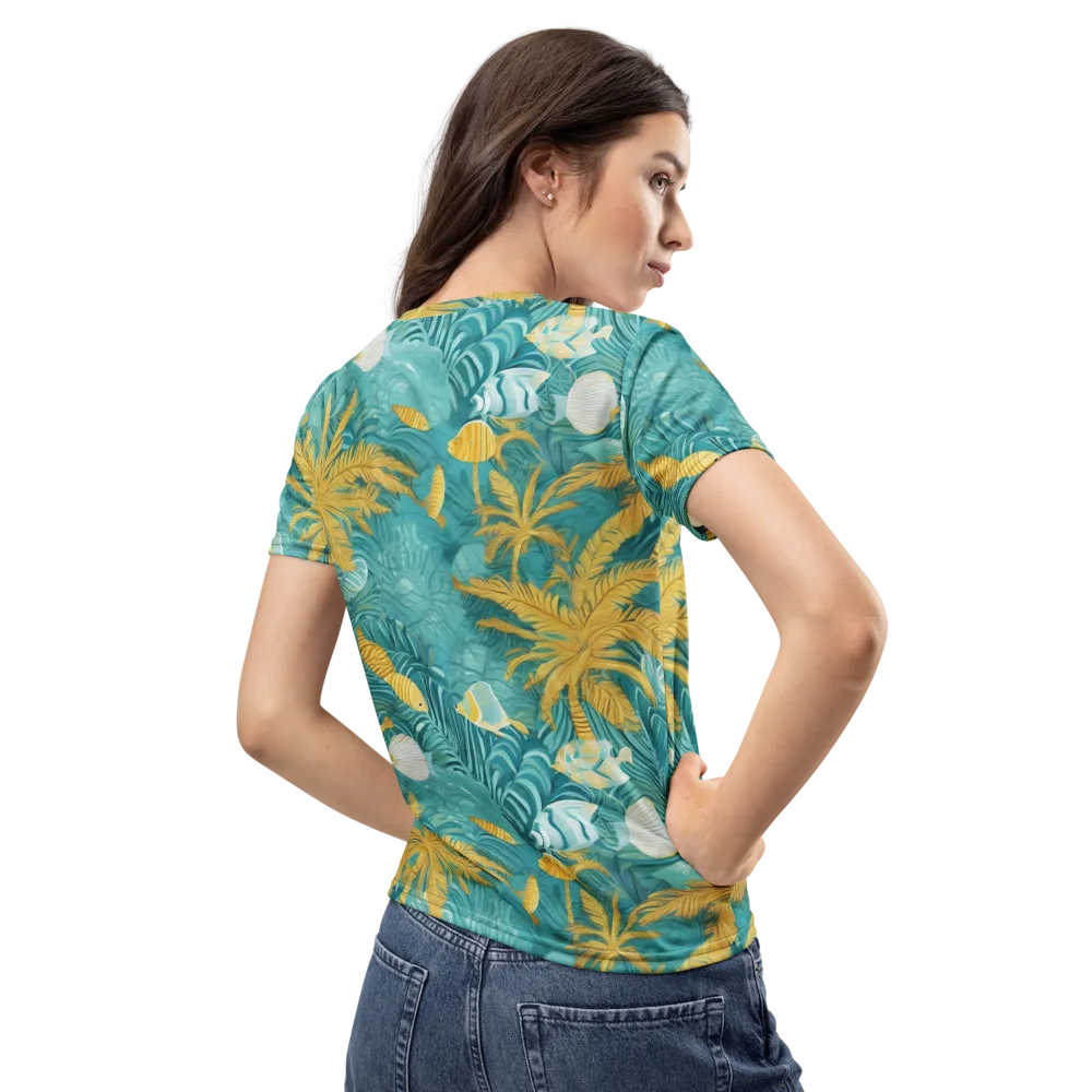 Golden Lagoon on Women's Crew Neck T-Shirt — Back