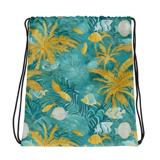 Golden Lagoon on a Drawstring Bag