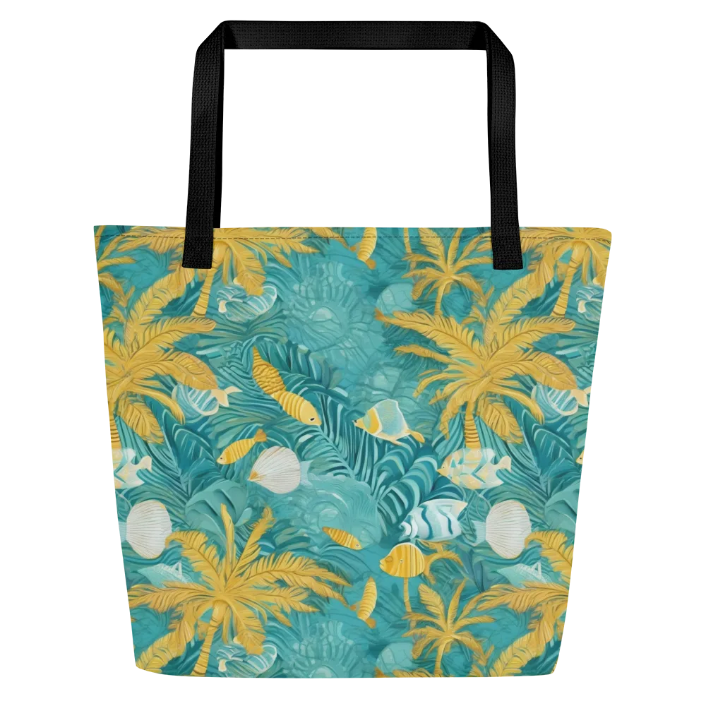 Golden Lagoon on Large Tote Bag W/ Pocket — Front