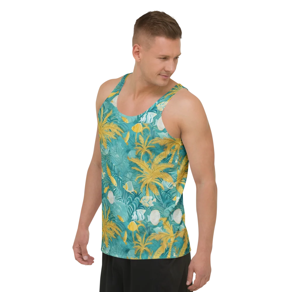 Golden Lagoon on Men's Tank Top — Left Front